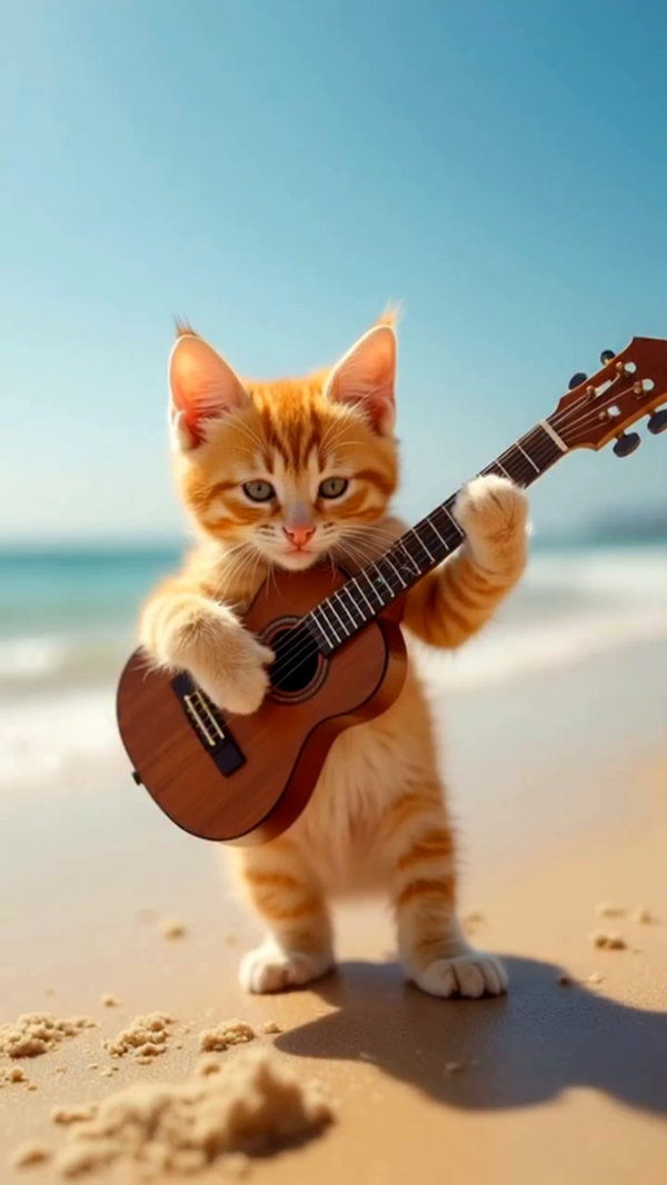 The most awesome cat playing guitar 😻😻😻 Do you like him ? #cat #catlover #klingaicpp.